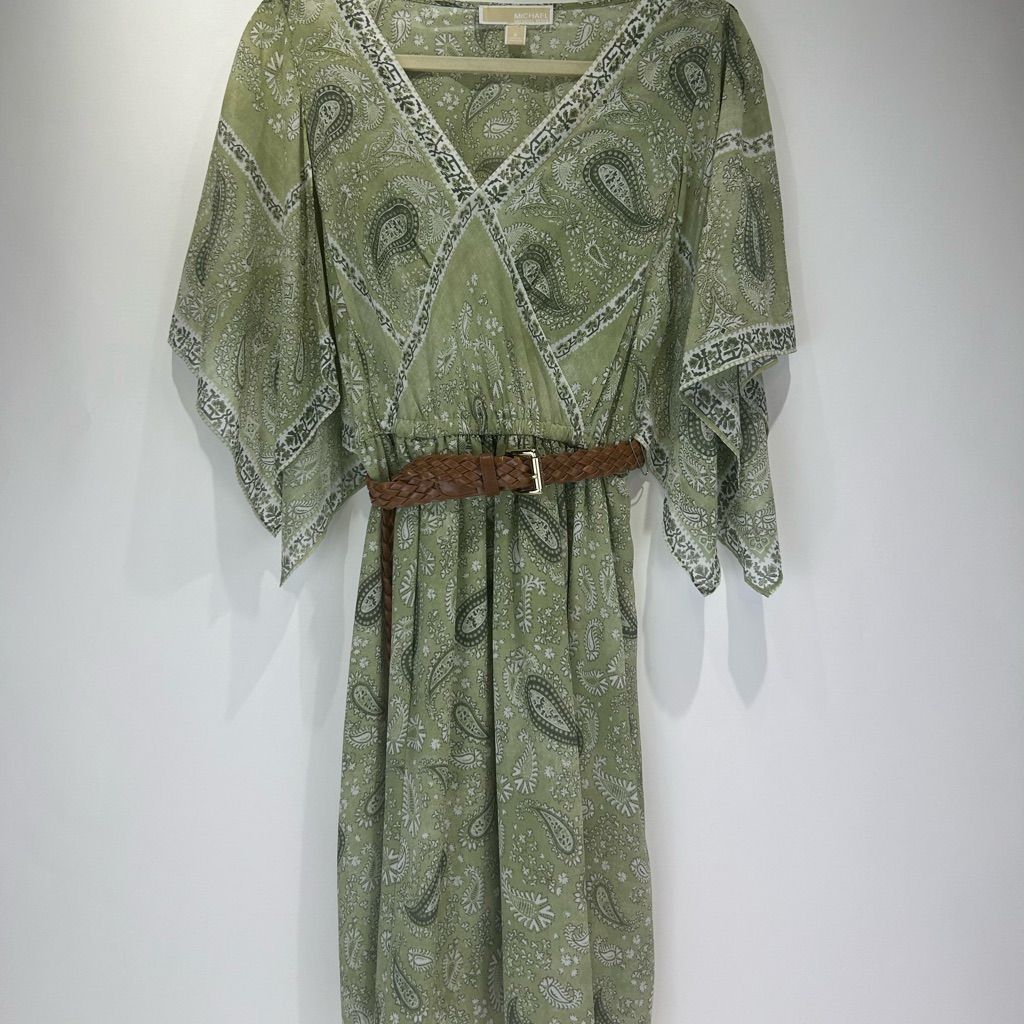Michael Kors Paisley Georgette Handkerchief-Sleeve. Style Number: Mu08zsxeyr
